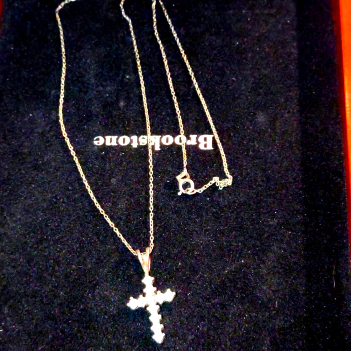 Beautiful sterling 925 rhinestone cross necklace Etsy
