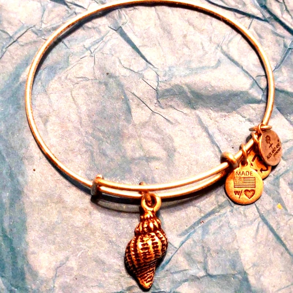 Alex and Ani seashell silver bracelet