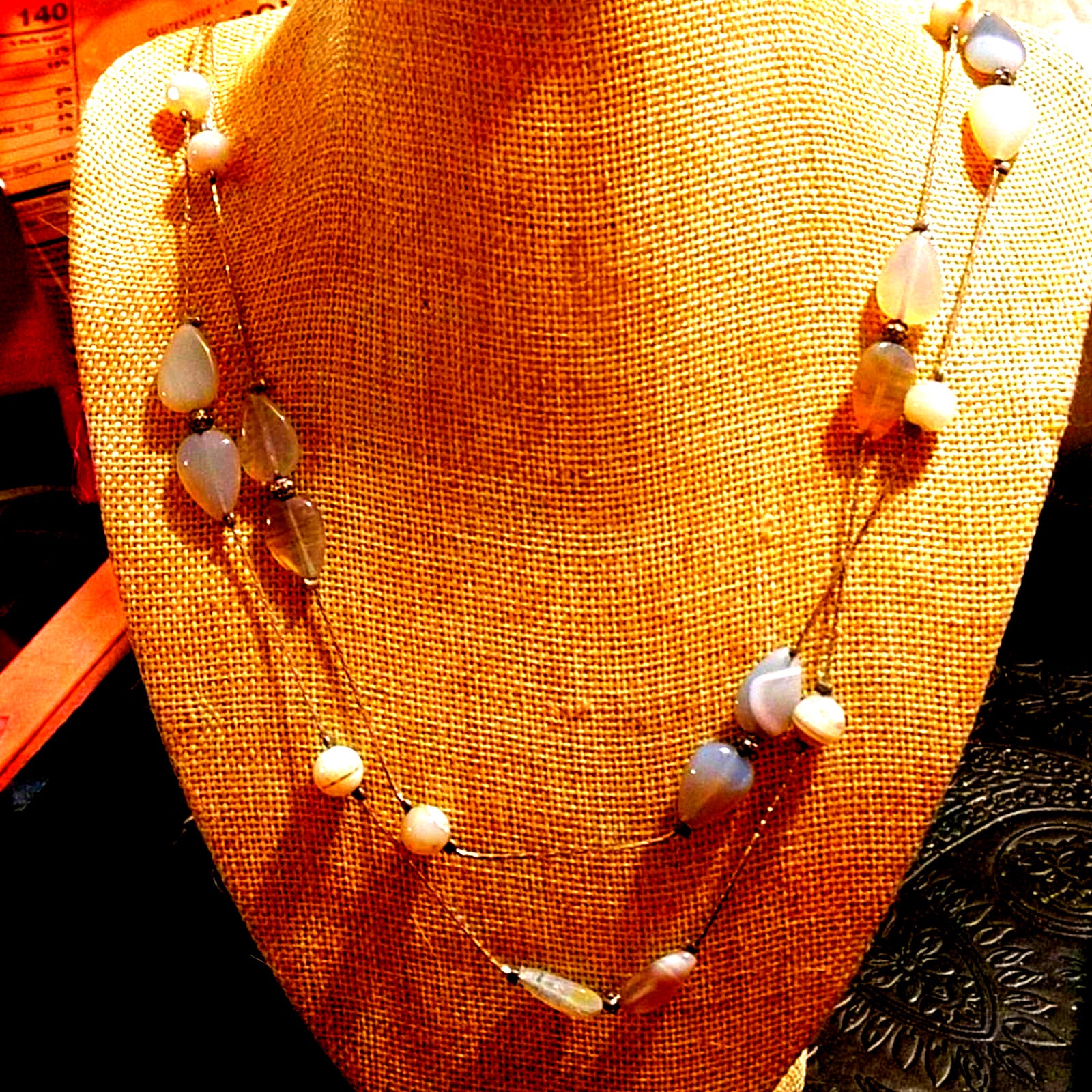 Moonstone Vintage Necklace Etsy