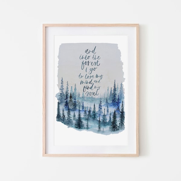 John Muir Quote Wall Art Etsy