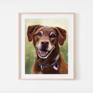 Retratos de mascotas personalizados, retratos de mascotas pintados a mano en acuarela, pinturas de mascotas hechas a mano, retratos de perros, obsequios conmemorativos para perros, arte de acuarela para perros