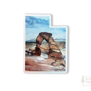Utah Sticker, Utah Decal, Arches National Park, National Park Sticker, Outdoorsy Sticker, Hiking Sticker, Sticker for Water Bottle