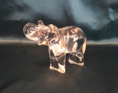 Vintage BACCARAT FRANCE LUXURY Crystal Elephant Figurine
