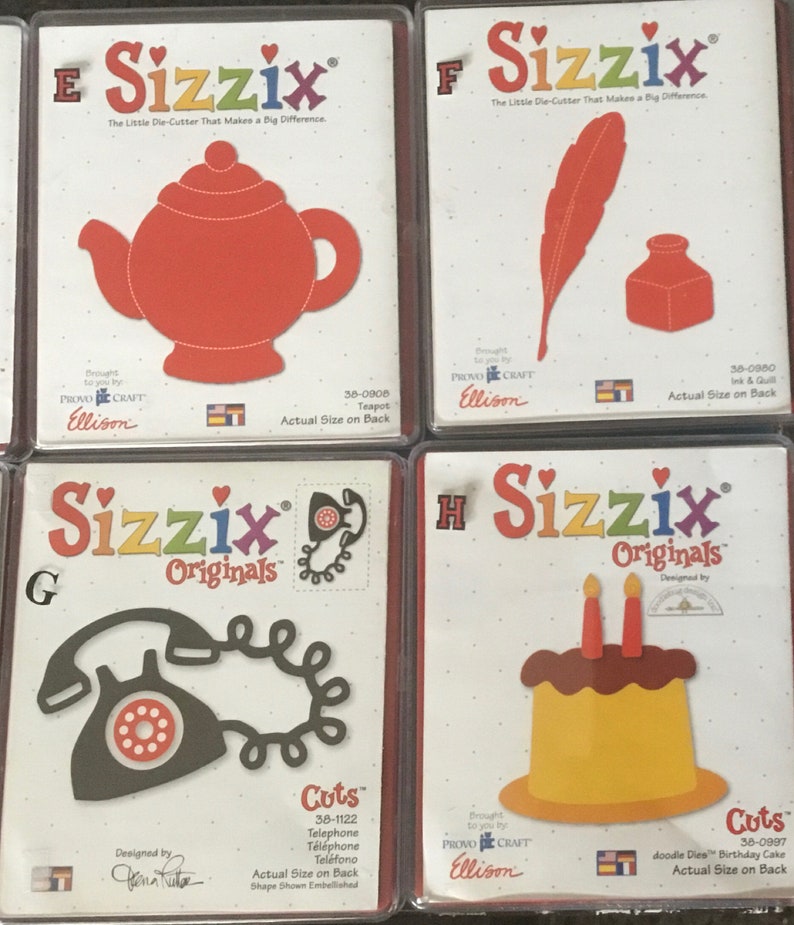 Sizzix Dies Original Group 11 of 12 Groups TWELVE LARGE DIES Etsy