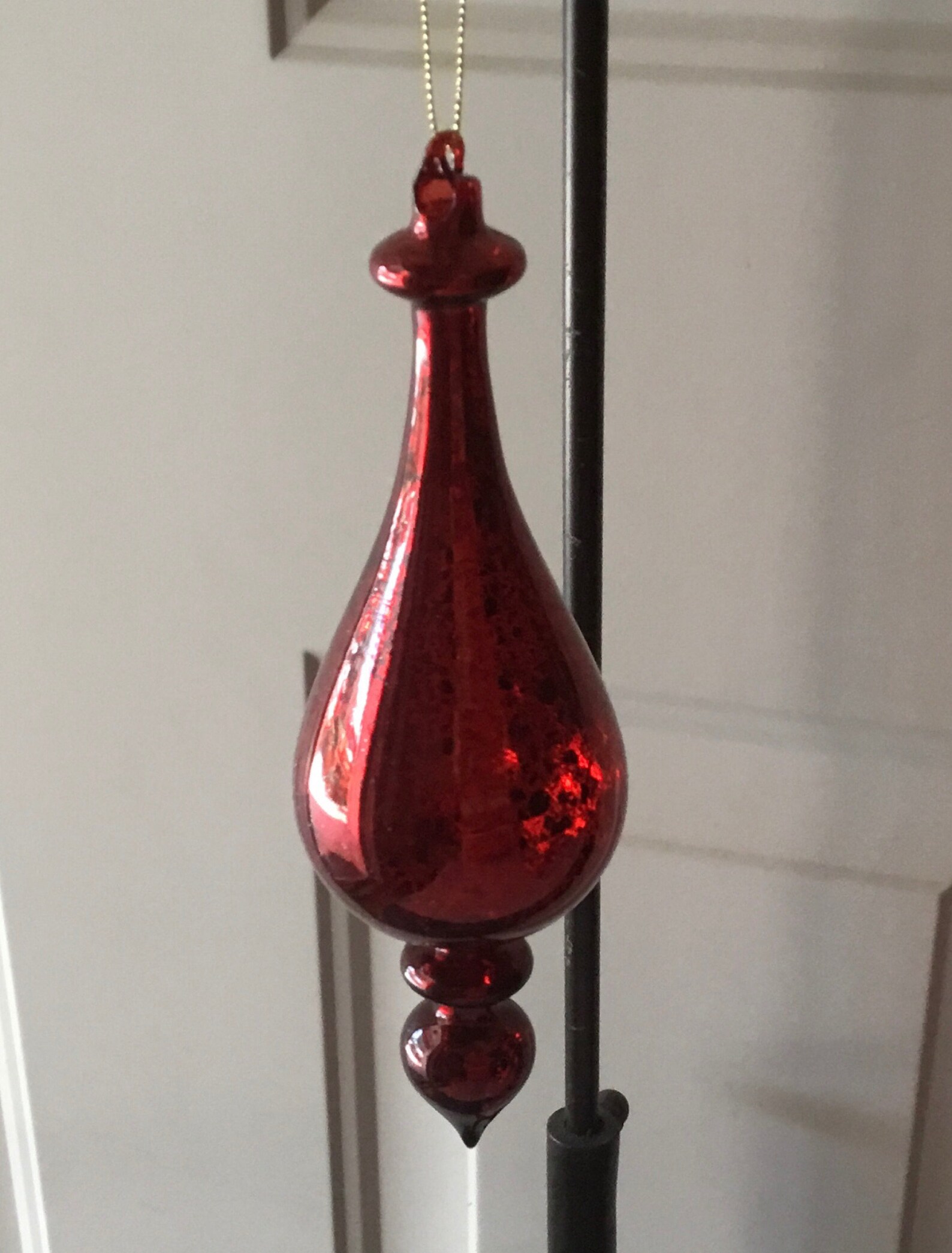 CHRISTMAS ORNAMENTS RED Glass Tree Ornaments Set of 4 Etsy