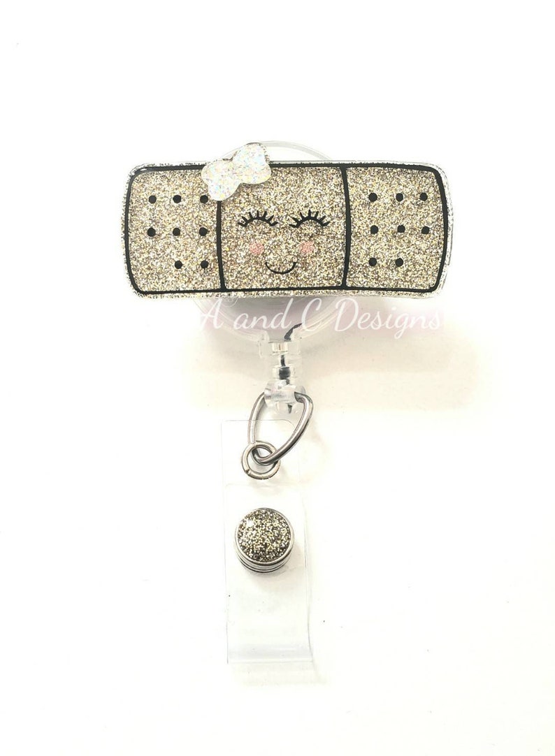 Bandaid Badge Reel Medical ID Holder Nurse Gift Interchangeable Badge Reel