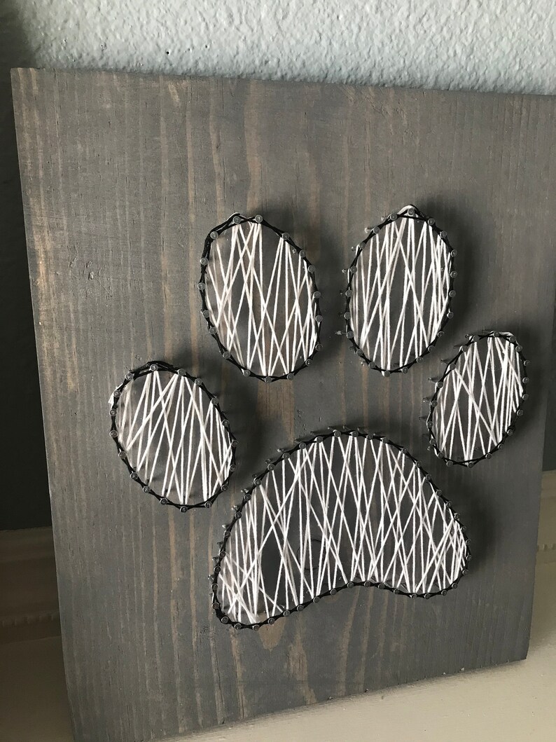 Paw Print String Art | Etsy