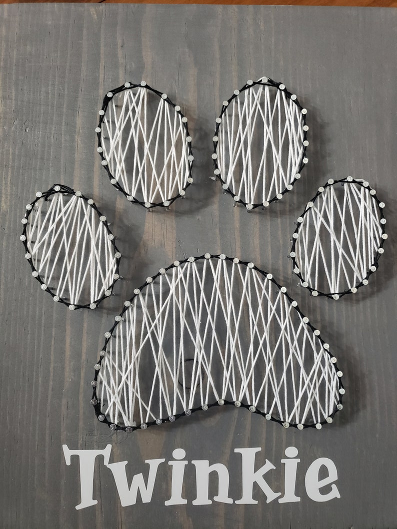 Paw Print String Art | Etsy