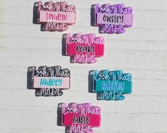Custom Glitter Artwork Magnet | Personalized Kid's Art Display