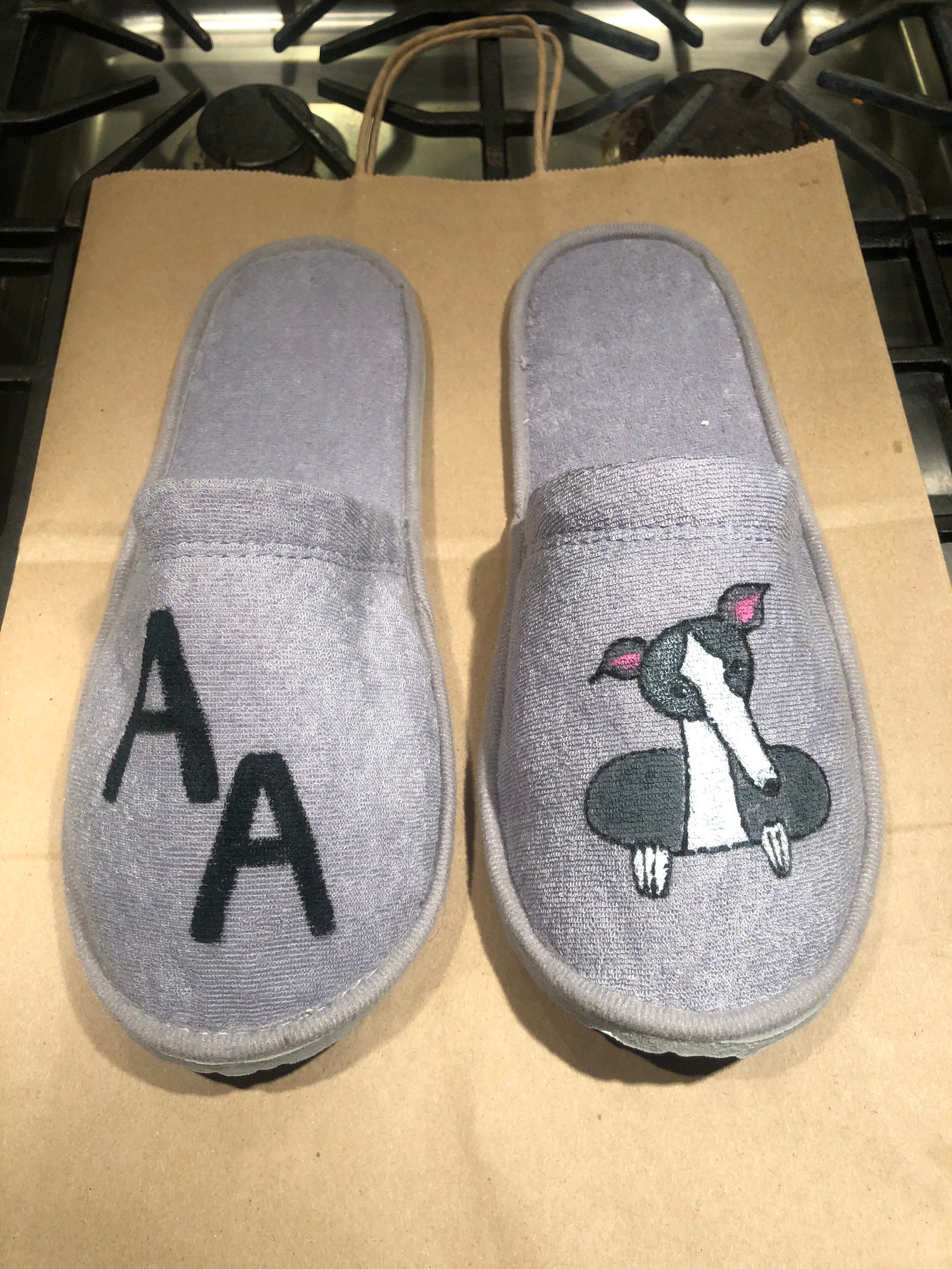 Personalized Slippers Handpainted Slippers Monogrammed Etsy Norway