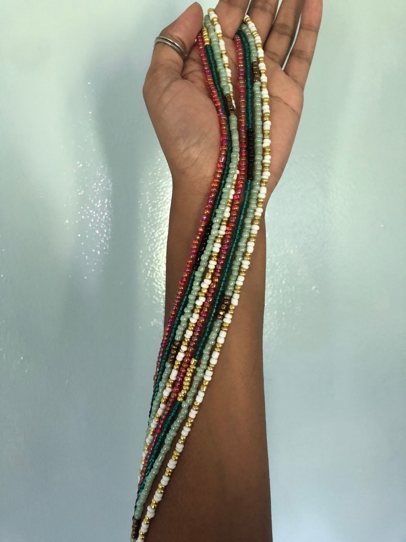 Tie on Waist Beads// Weight Loss Tracking//Body Positivity Etsy