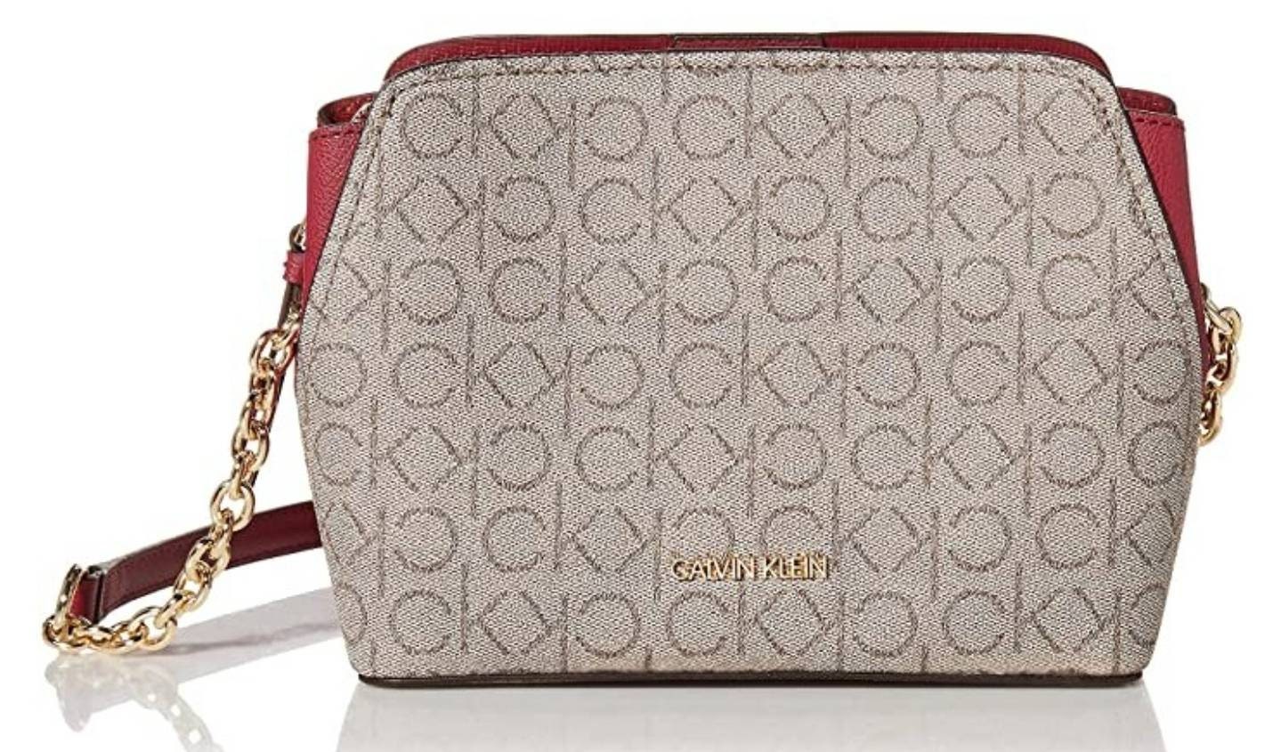 Calvin Klein Hailey Signature Triple Compartment Chain Handbag - Etsy Calvin Klein Hailey Signature Triple Compartment Chain Handbag - Etsy