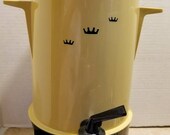 Vintage Regal Poly Perk Electric Coffee Maker Pot 10 to 20 Harvest Gold MCM Mid Century