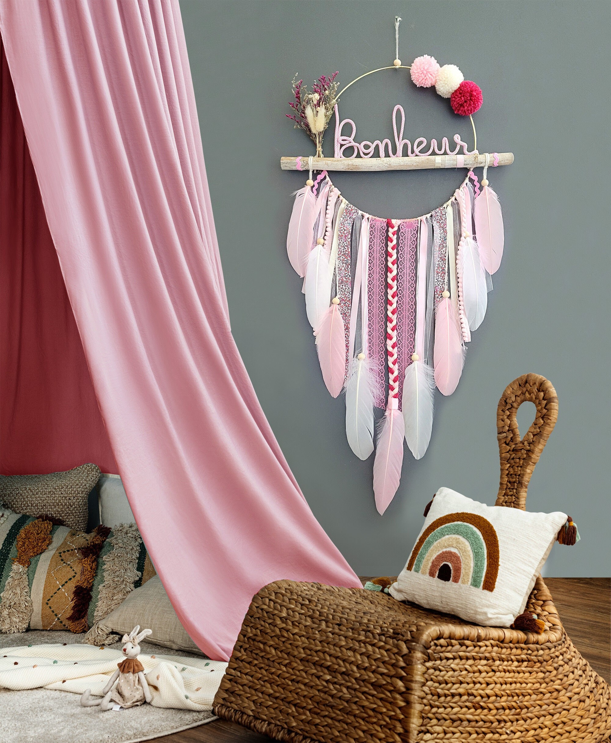 Pastel Dreams Tissue Tassel Garland - Pre-made- Nursery Decor - Photo Prop  - Birthday - Bridal Shower - Kids Room Decoration