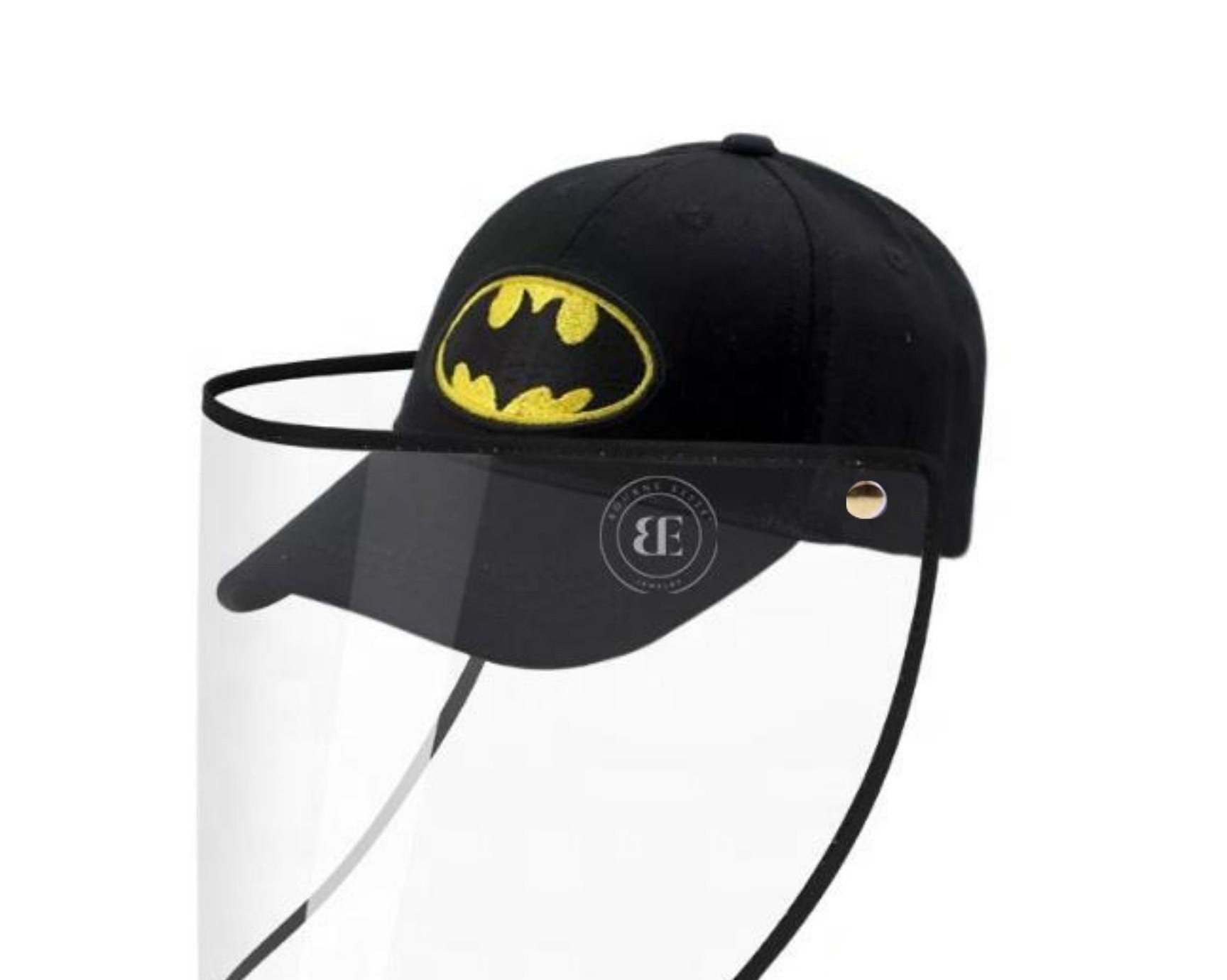 Kids Black Batman Cap Shield Batman Hat 
