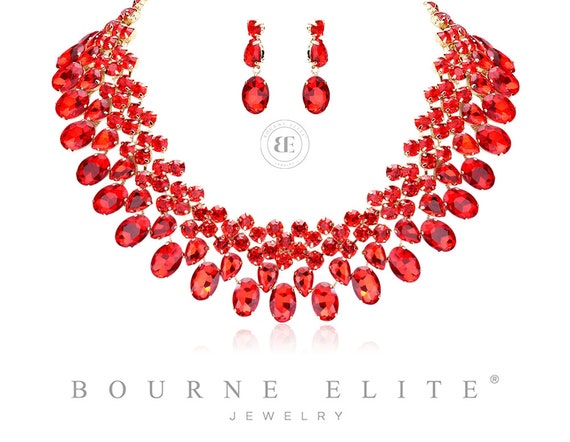 Red stone jewellery sale set