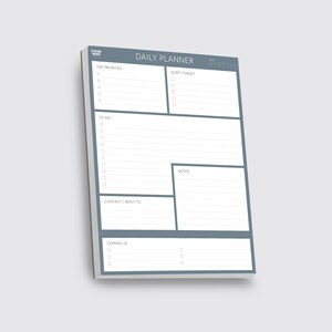 A4 Daily Planner Desk Pad - 100 Undated Tear Off Pages for Planning and Organising