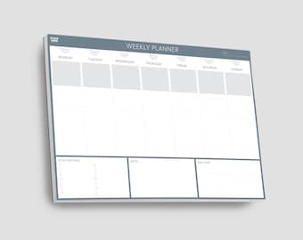 A3 Weekly Planner Desk Pad - 52 Undated Tear Off Pages for Productivity and Organising