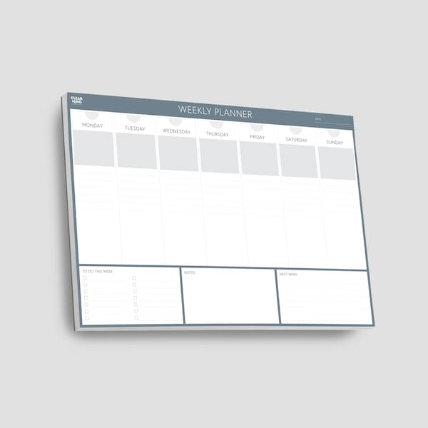 A3 Weekly Planner Desk Pad - 52 Undated Tear Off Pages for Productivity and Organising
