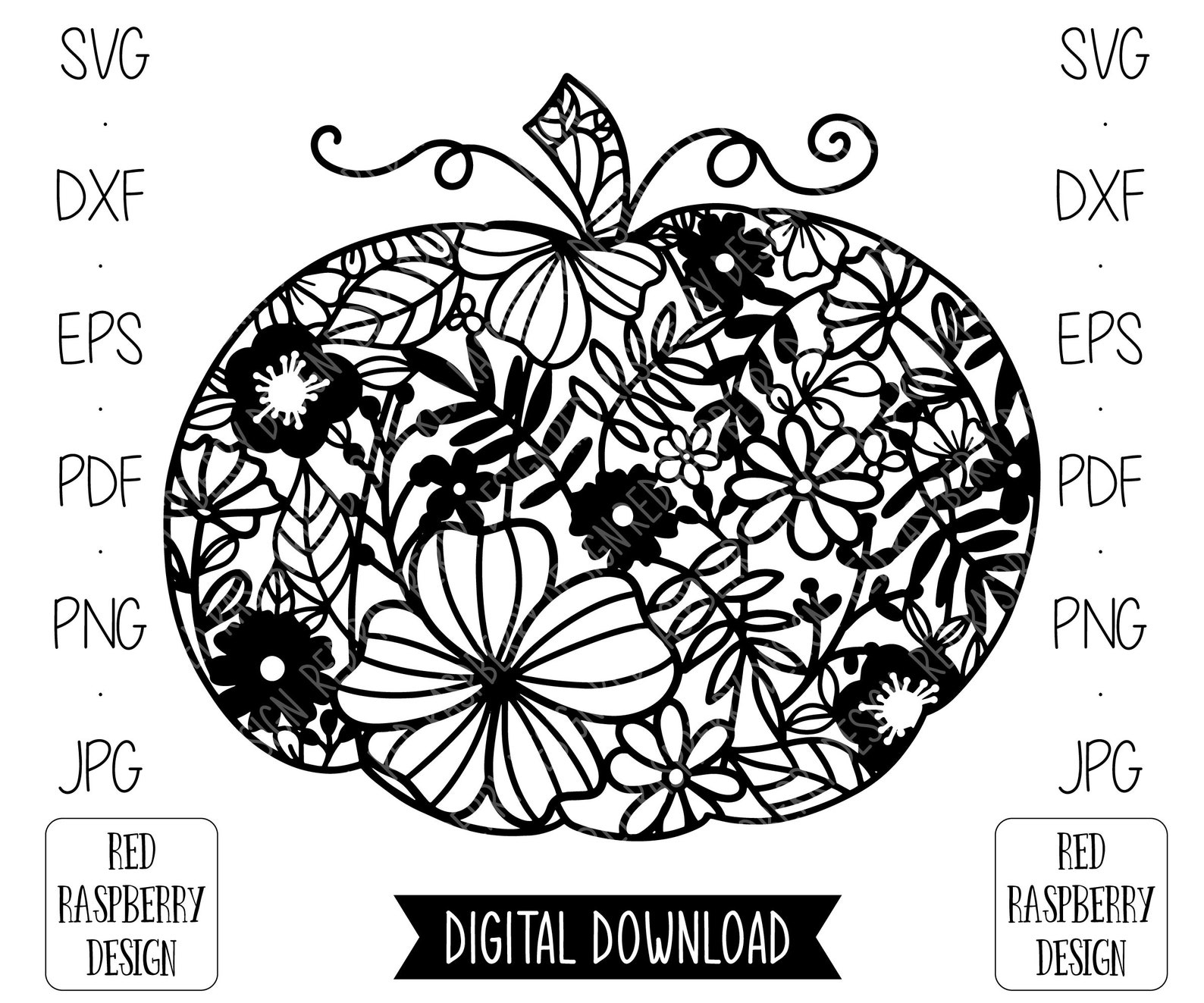 Download Floral Pumpkin SVG Pumpkin SVG Patterned Pumpkin svg Fall ...