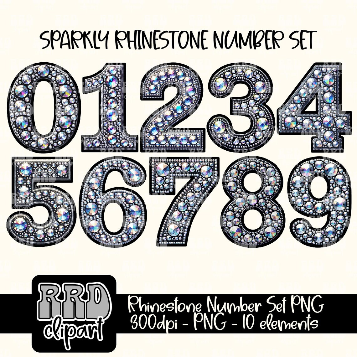 Faux Rhinestone Clipart, Faux Rhinestone Numbers PNG , Faux Rhinestone ...
