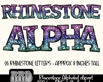 Clipart di finti strass, alfabeto PNG di finti strass, finti strass Alpha Set Clipart, clipart patch di strass, patch di finti strass PNG