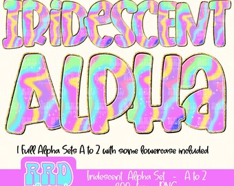 Brushstroke Alpha Set, Spirit Alphabet PNG, Iridescent Alpha PNG, Holographic Alphabet PNG, Retro Alpha,Spirit Clipart, Iridescent Ghost png