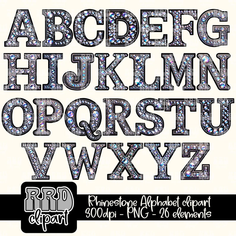 Faux Rhinestone Clipart, Faux Rhinestone Alphabet PNG , Faux Rhinestone ...