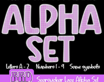 Seersucker Alpha Set | PNG Font | Lace Alpha | Sublimation Design | Digital Download | Halloween Alpha PNG | Seersucker Boo PNG |Pumpkin png