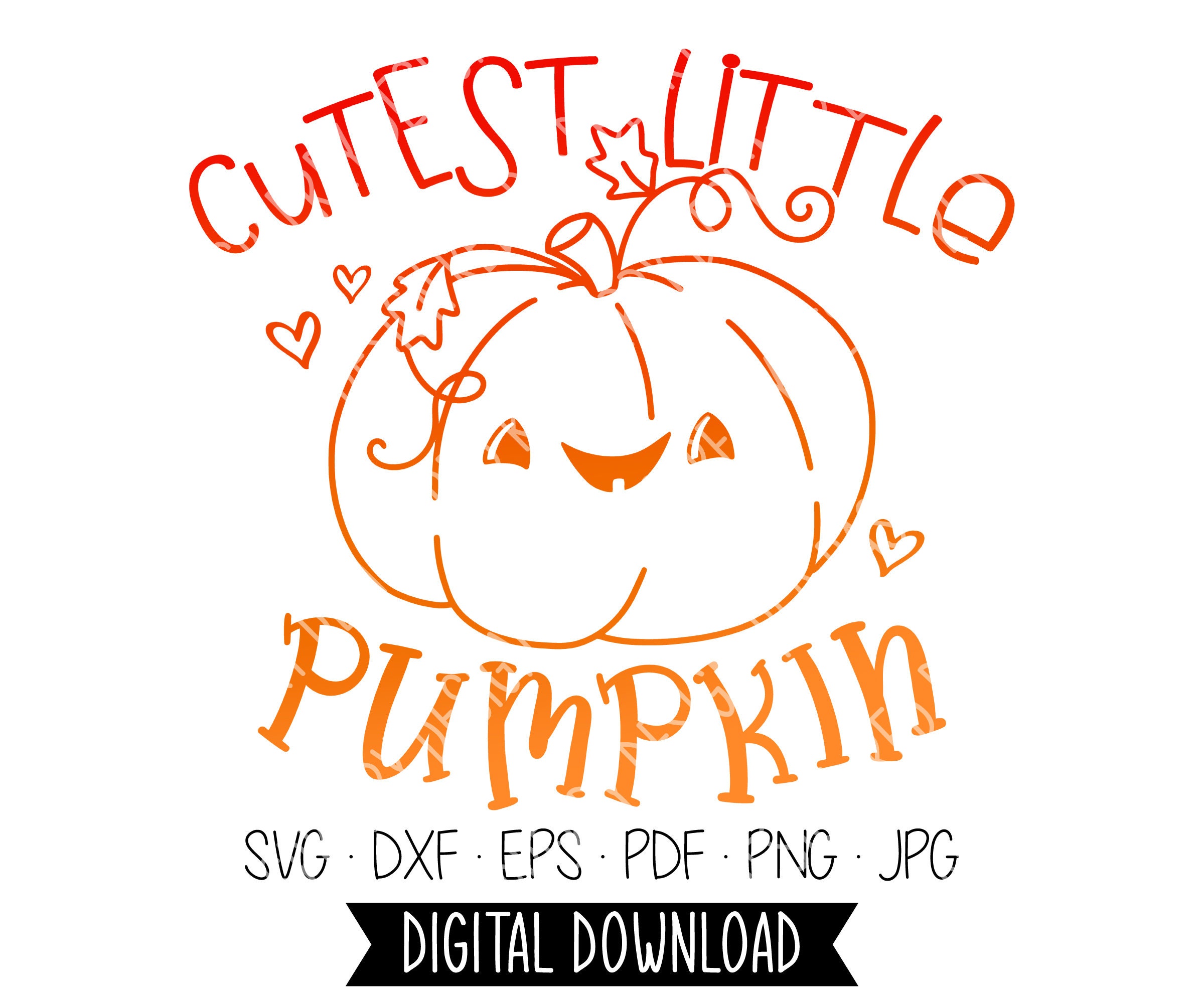 Cutest Little Pumpkin SVG Cute Halloween SVG Cut File - Etsy