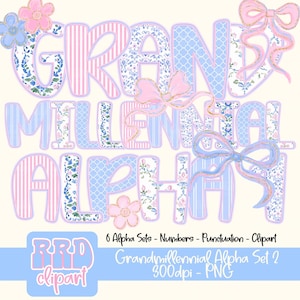 Conjunto Alfa Grandmillennial, Alfa Floral Preppy, Alfa Coquette, Alfabeto Floral Shabby Chic PNG, Alfa Floral Grandmillennial, Alfa Floral Rosa