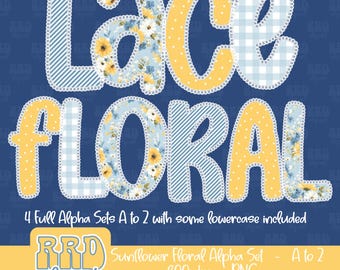 Shabby Chic Lace Alphabet PNG, Cottage Core Coquette Alphabet, Preppy Spring Alpha, Sunflower Lace Alphabet, Coquette Floral Alphabet PNG