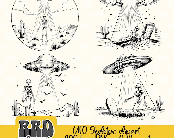 70 Alien Cowboys Clipart Pack INSTANT DOWNLOAD 70 Cosmic Cowboy ...