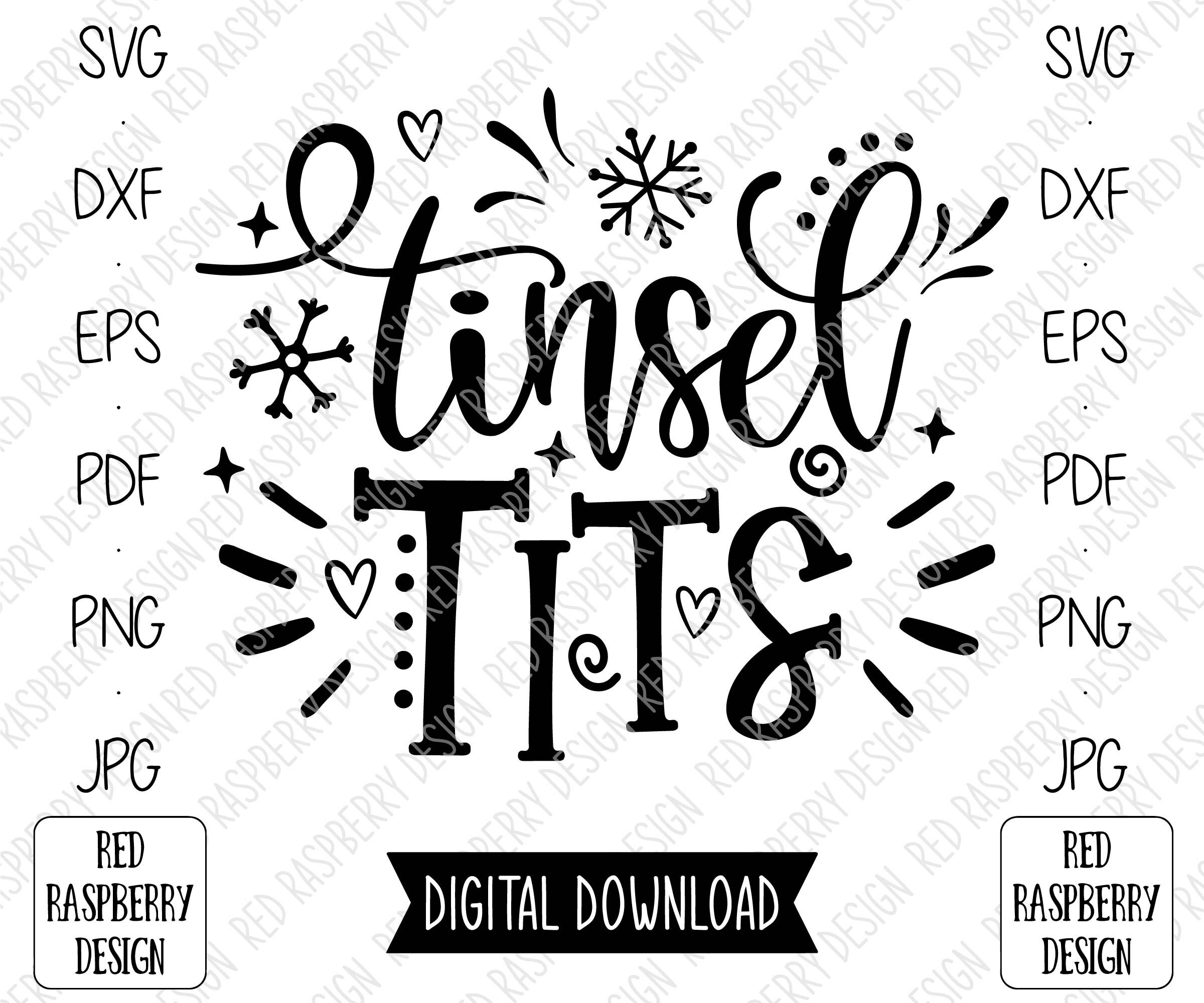 Tinsel Tits SVG Funny Christmas SVG Christmas SVG Christmas Etsy