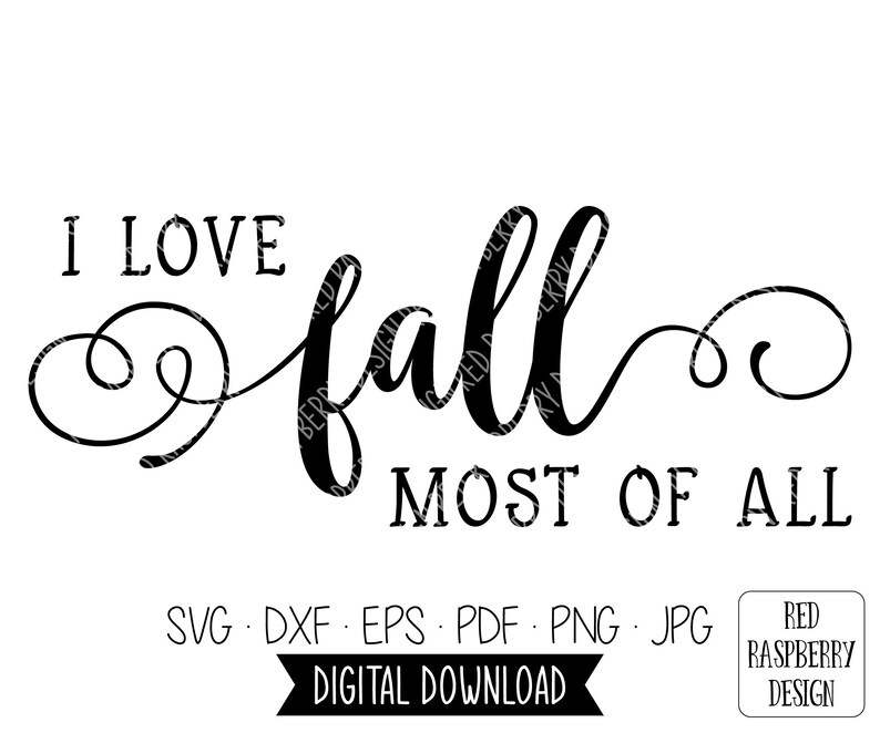 Download I Love Fall Most of All SVG Fall SVG Give Thanks svg | Etsy