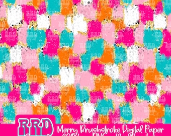 Preppy Brushstroke Digital Paper, Messy Paint Digital Background, Easter Brushstroke PNG,Glitter Messy Digital Paper,Dalmatian Digital Paper
