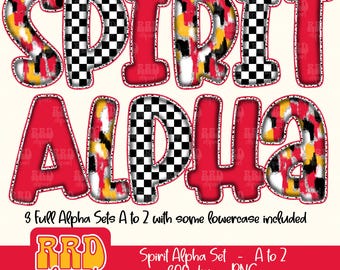 Brushstroke Alpha Set, Spirit Alphabet PNG,Football Alpha PNG, Chiefs Alpha Set, Red and Yellow Alphabet PNG, Spirit Clipart, Team Spirit
