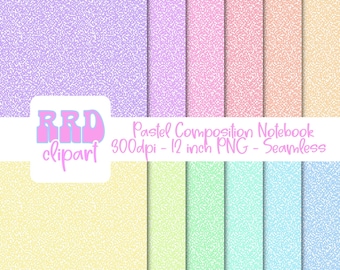 Composition Notebook Seamless, Pastel Composition Notebook Digital Paper, School Notebook Background, Composition Book Pattern