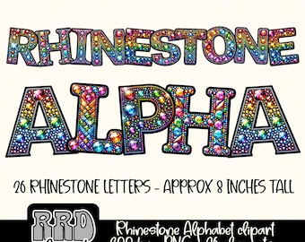 Clipart di finti strass, alfabeto PNG di finti strass, finti strass Alpha Set Clipart, clipart patch di strass, patch di finti strass PNG