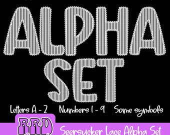 Seersucker Alpha Set | PNG Font | Lace Alpha | Sublimation Design | Digital Download | Halloween Alpha PNG | Seersucker Boo PNG |Pumpkin png