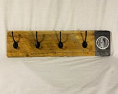 BEND Logo | Barn Wood Coat Rack | Wall Coat Rack | Rustic Towel Rack | Hat Rack