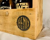 Barnwood Growler Holder — BEND Logo — Beer Caddy — Growler Carrier — Wedding Gift — Man Gift  —Husband Gift — Boyfriend Gift