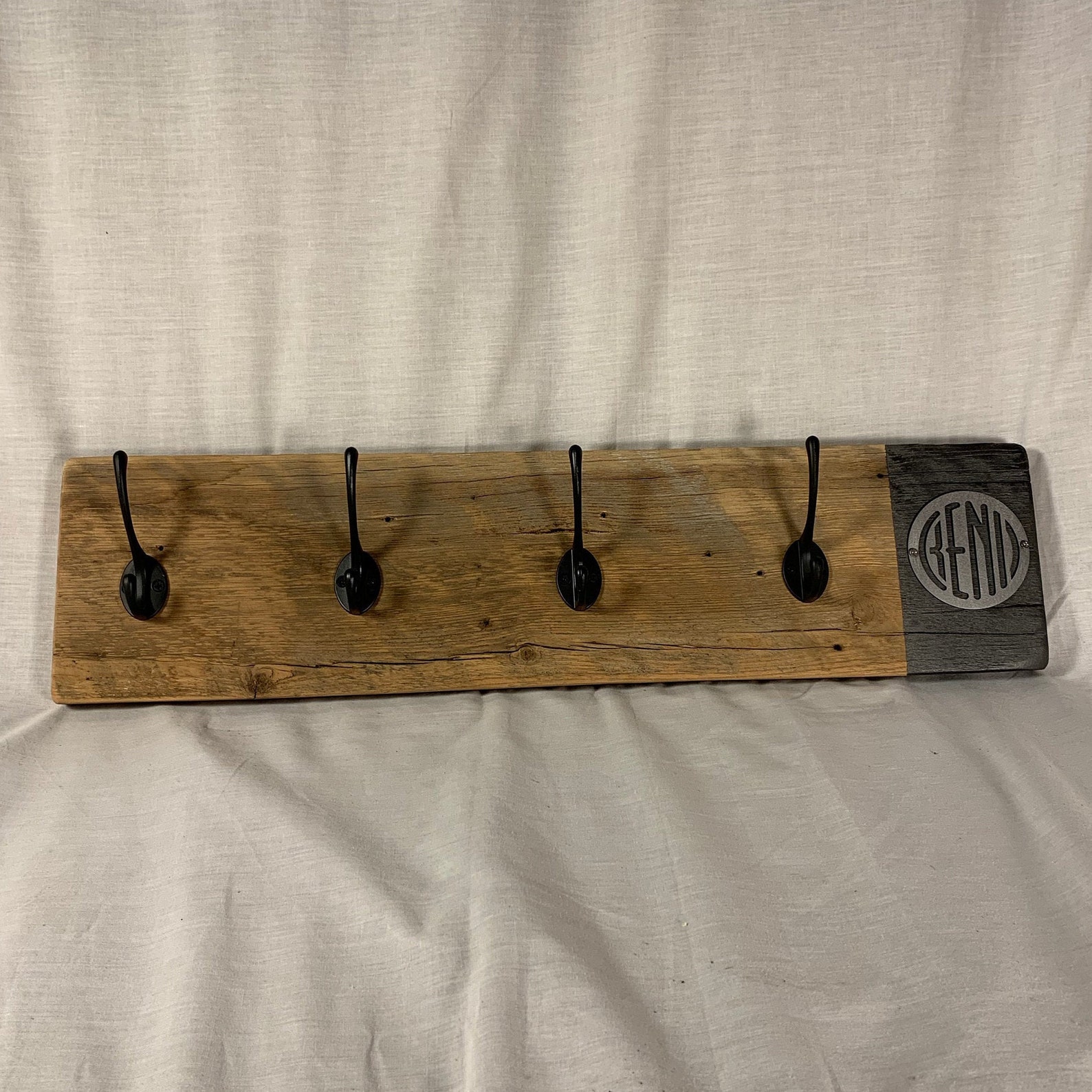 BEND Logo Barn Wood Coat Rack Wall Coat Rack Rustic Etsy