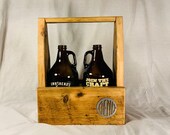 Barnwood Growler Holder — BEND Logo — Beer Caddy — Growler Carrier — Wedding Gift — Man Gift — Husband Gift — Boyfriend Gift