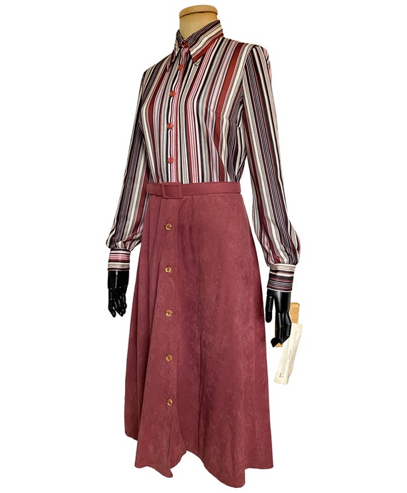 Vintage 1970s Dress | 70s Deadstock Pink Dress an… - image 3