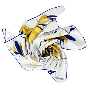 Vintage 60er Jahre Tuch von Patricia Dumont | 60er Jahre Blumen Halstuch