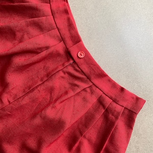 ヴィンテージ 1970 年代 キュロット | 70 年代 レッド ハイウエスト ショーツ (S)