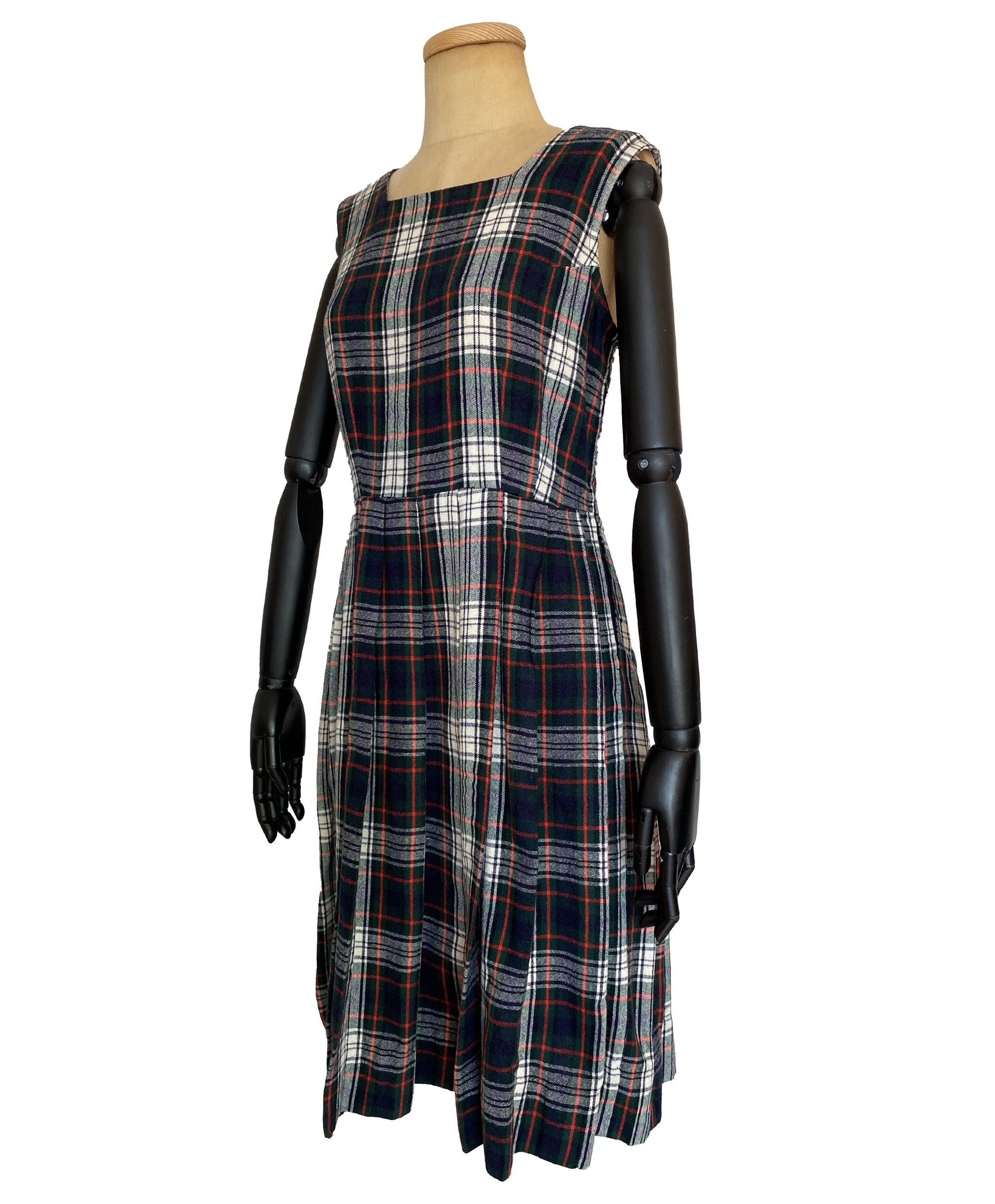 Vintage 1960s Dress by Hanold 60s Plaid School Uniform Dress M - Etsy