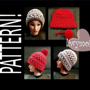 Crochet Pattern:  Lattice Love Brimmed Beanie by Liwymoi