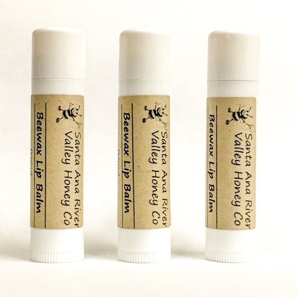 Beeswax Lip Balm - Three Pack - Unscented